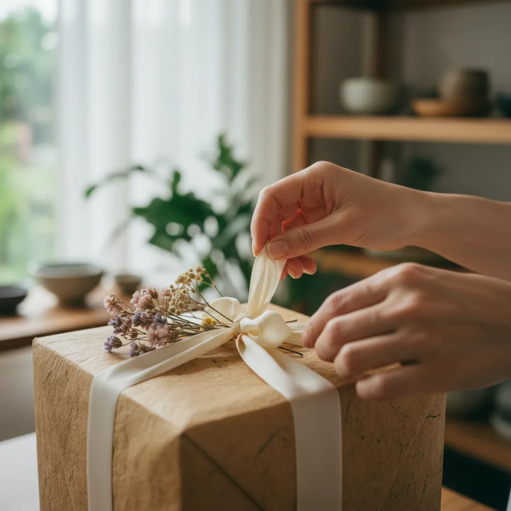 Hai khách hàng nữ vui vẻ chia sẻ voucher đôi khi tham gia chương trình giới thiệu bạn bè tại spa.