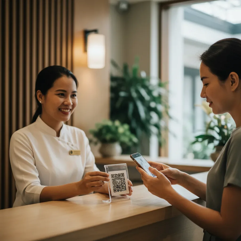 Hình ảnh mặt tiền An Nhiên Spa với biển hiệu rõ ràng giúp tối ưu Google Maps cho spa hiệu quả.