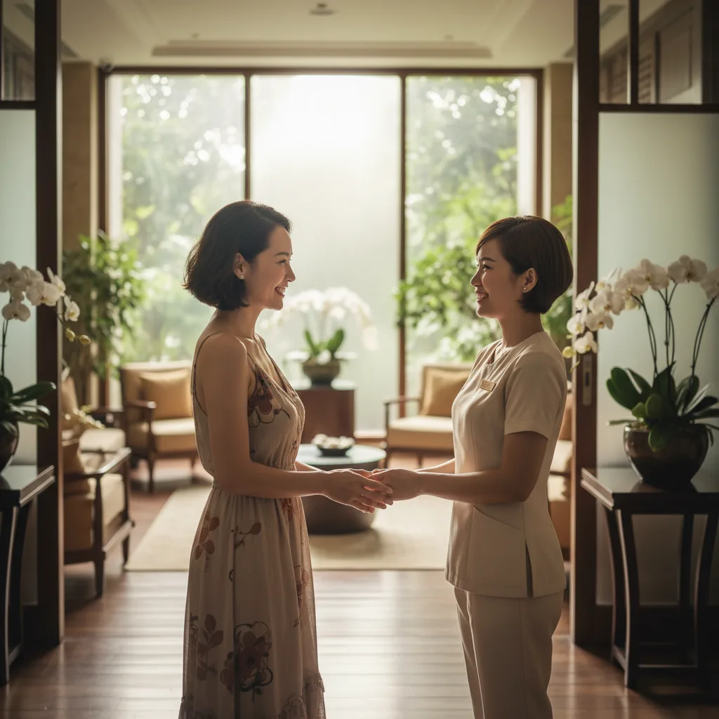 Màn hình điện thoại hiển thị tính năng Quick Reply giúp trả lời tin nhắn khách hàng spa cực nhanh.