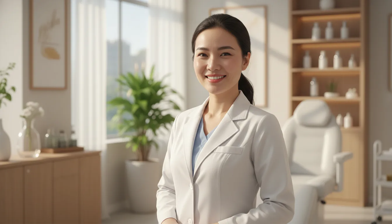 Chuyên gia thẩm mỹ đang tư vấn tận tâm về vấn đề phun môi bao lâu thì bong nhằm đảm bảo kết quả làm đẹp hoàn hảo nhất.