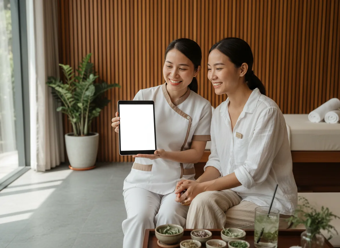 Khách hàng hài lòng khi trải nghiệm dịch vụ chăm sóc nhanh chóng từ AI Chatbot Sales cho Spa