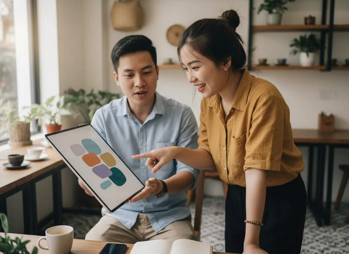 Đội ngũ startup thảo luận chiến lược chuyển đổi khách maps về zalo nhằm nâng cao trải nghiệm chăm sóc khách hàng.