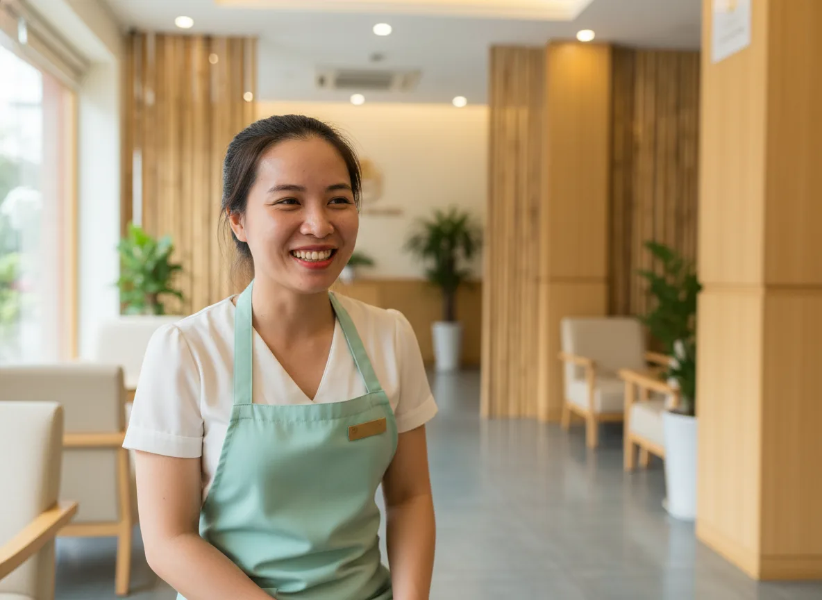 Không gian đón khách thân thiện tại spa Việt Nam nơi luôn chú trọng xử lý 1 sao google maps để nâng cao dịch vụ.