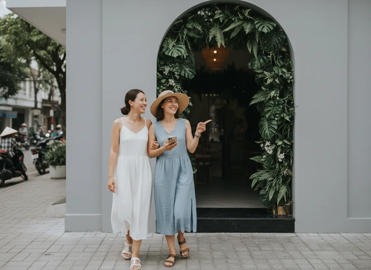 Khách hàng dễ dàng tìm đường đến địa điểm chăm sóc sắc đẹp nhờ định vị Marketing Maps Spa chuẩn xác.