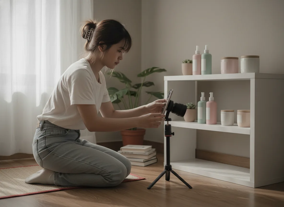 Nhà sáng tạo nội dung Việt Nam đang ghi hình hướng dẫn tối ưu hóa Marketing Maps Spa hiệu quả.