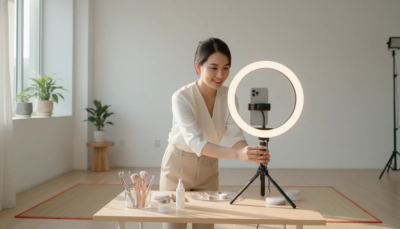 Góc quay video chia sẻ kinh nghiệm thực tế về việc mở tiệm phun xăm.
