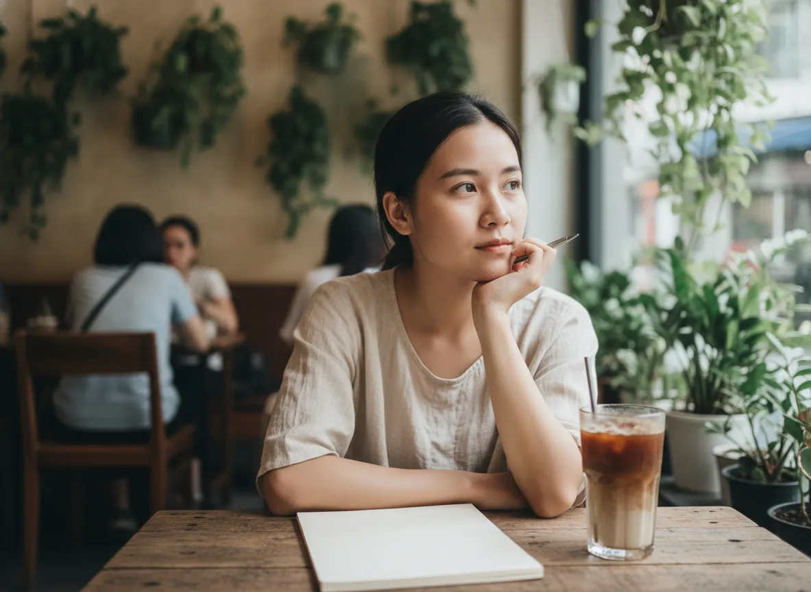 Nữ khởi nghiệp trẻ đang lên kế hoạch mở tiệm phun xăm tại quán cà phê.