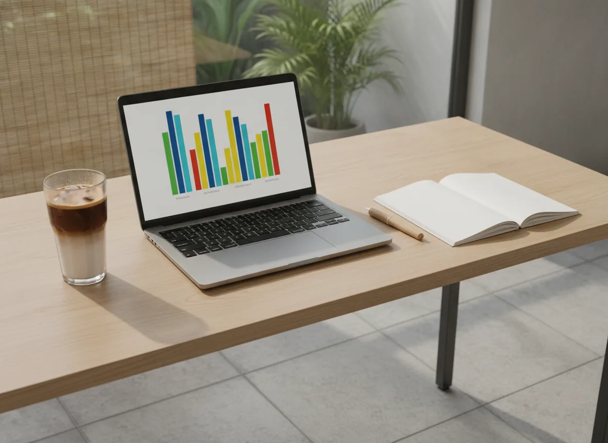 Góc làm việc gọn gàng chuẩn bị kịch bản AI Livestream Spa hiệu quả
