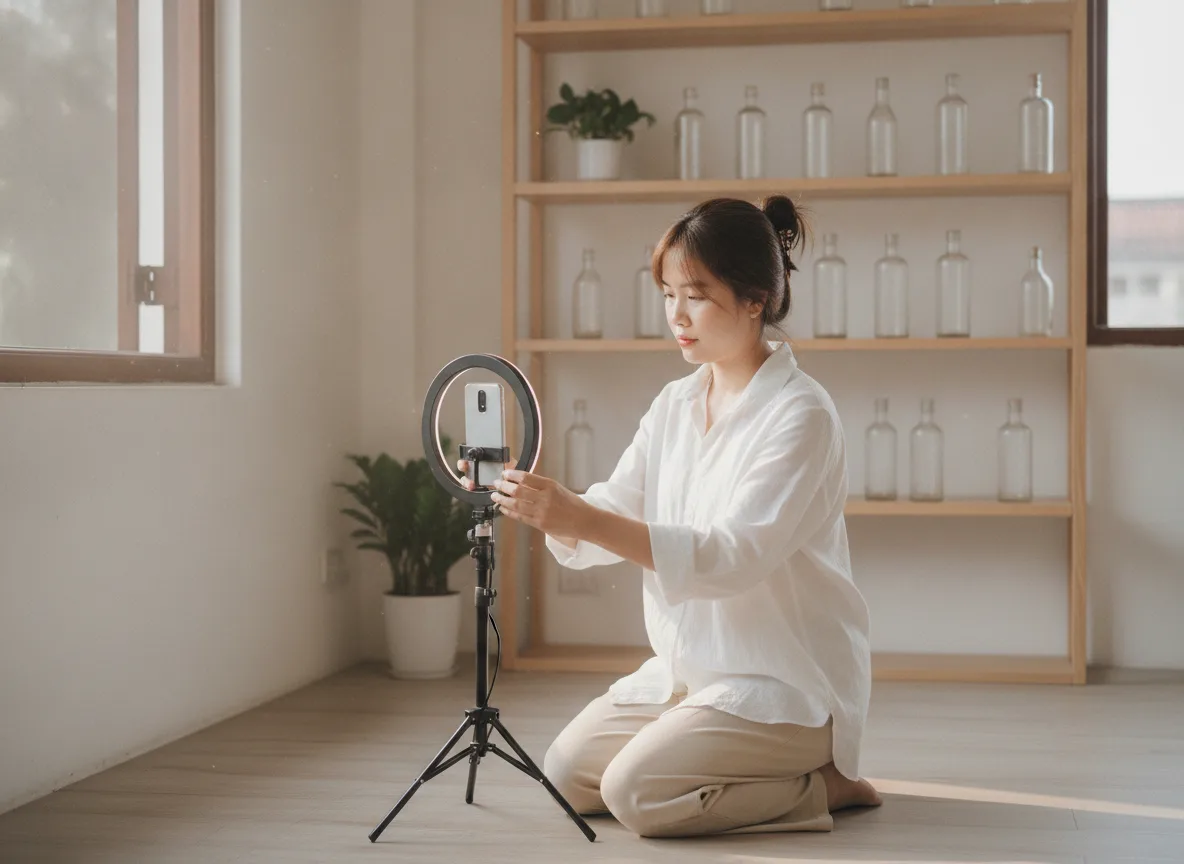 Chủ spa chuẩn bị nội dung chia sẻ trải nghiệm dịch vụ tiện ích của CRM cho chủ Spa